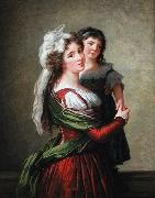 elisabeth vigee-lebrun Madame Rousseau et sa fille. Germany oil painting artist